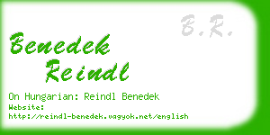 benedek reindl business card